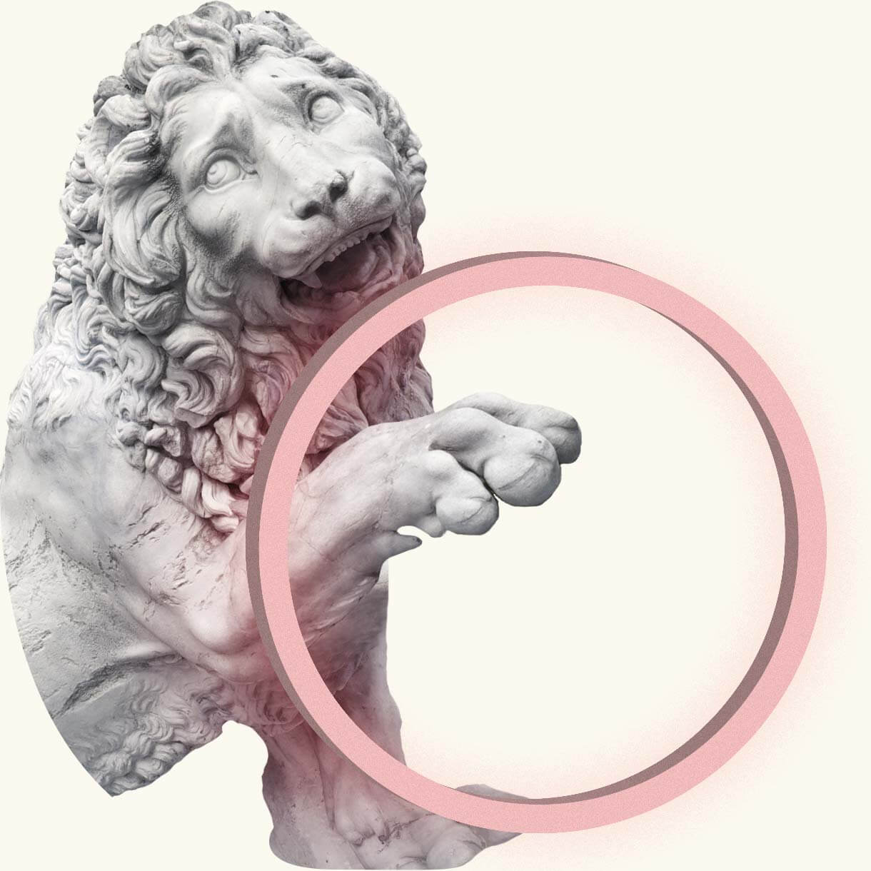 Ancient lion statue